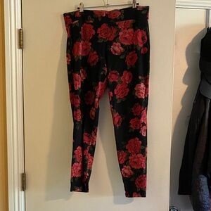 Floral Black Leggings Torrid